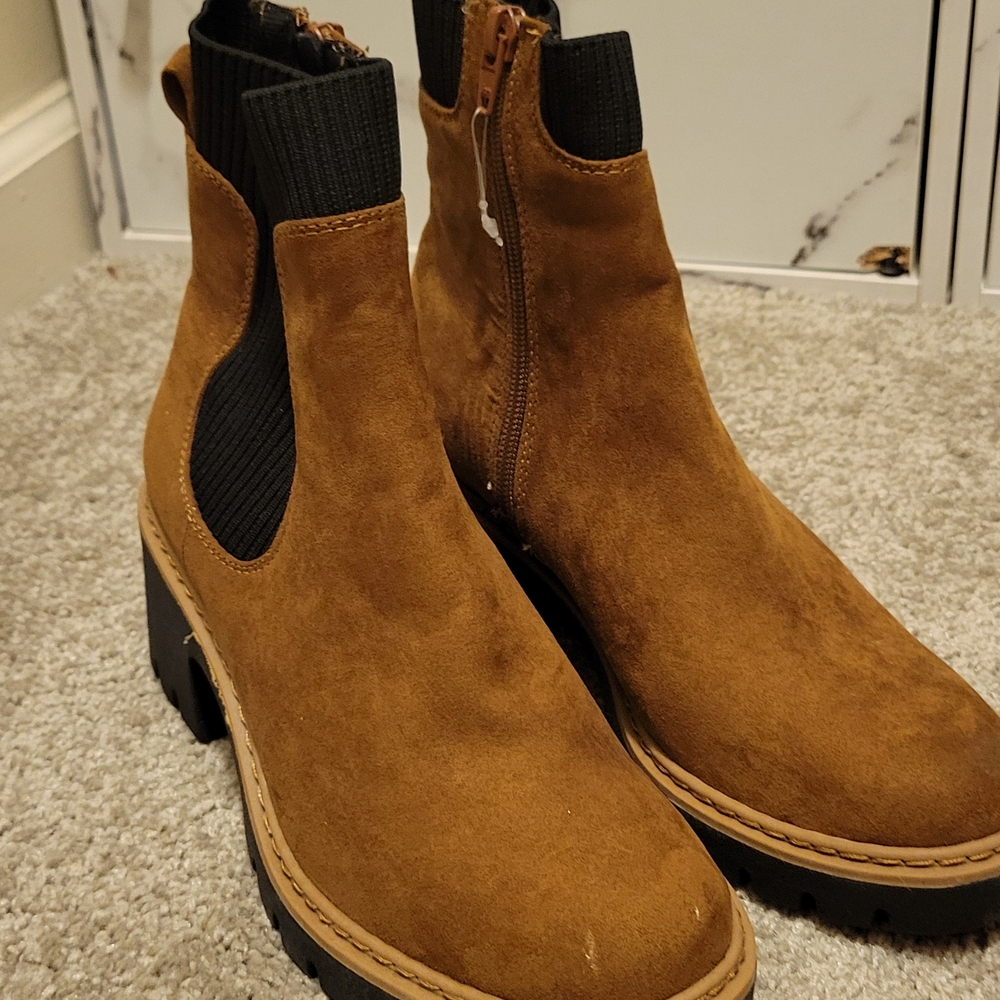 Brown Suede Ankle Boots